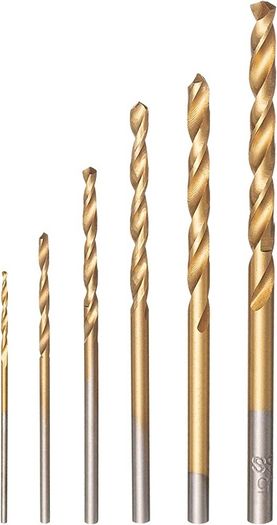 60PCS HSS Shank Twist Drill Bit Set Titanium Coated 1/1.5/2/2.5/3/3.5mm High Speed Steel Twist Drill Bits Tools for Wood Plastic and Aluminum (FREE POSTAGE)