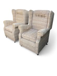 Armchairs - Wing Back - Vintage x 2