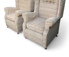 Armchairs - Wing Back - Vintage x 2
