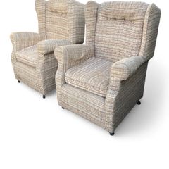 Armchairs - Wing Back - Vintage x 2