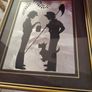 Antique Silhouette Glass Painting of 2 boys , dog and Tree in Frame Image 4