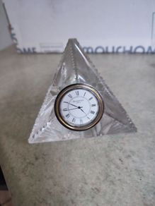 Waterford Crystal Clock - Millenium / Paper Weight Pyramid Times Square Star Of Hope Clock