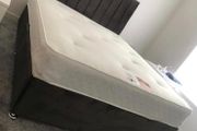 Double Divan Bed With Headboard and Mattress