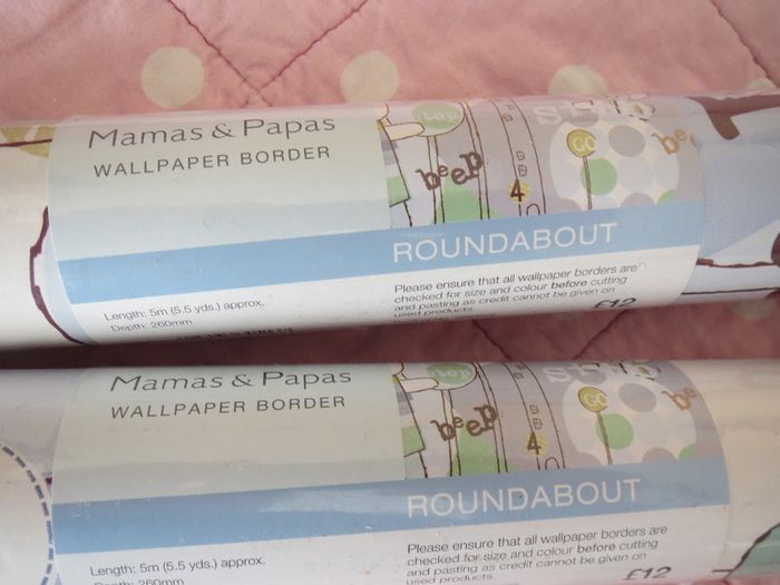 Mamas & Papas  2 wall paper borders Roundabout boy