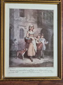 Vintage Framed Prints - "Cries of London" by Francis Wheatley (Set of 6)