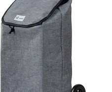 NEW SALE | Folding Shopping Trolley on 6 Wheels, Stair Climbing Shopping Cart, Grocery Trolley, Oxford Grey