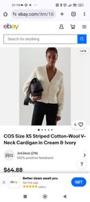 cos cream butter yellow cardigan