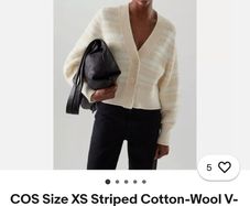 cos cream butter yellow cardigan