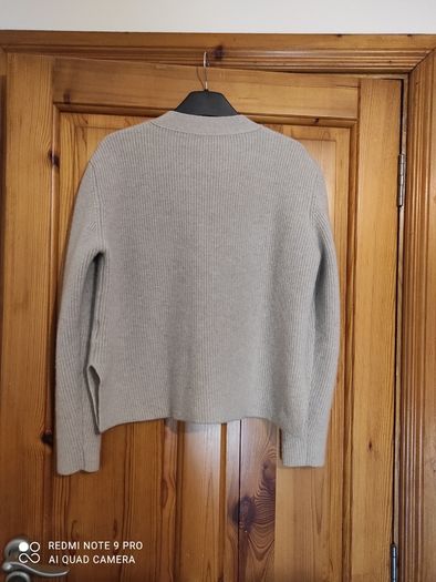 High end brand Iris and Ink,wool/cashmere mix v-neck ladies cardigan