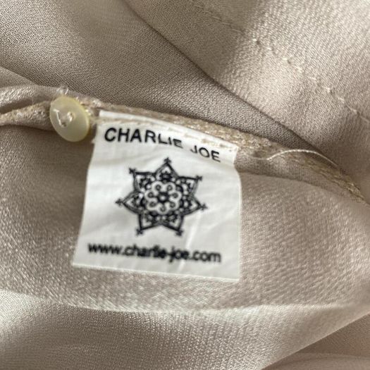 Bohemian, Modern Charlie Joe Designer Embellished Blouse UK M