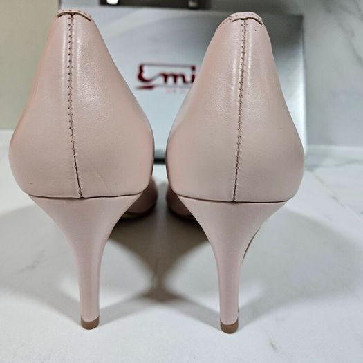 Emis new collection court pink medium heel leather shoes UK 6.5 EU 40 new & boxed