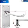 Chrome Elegance Range Polished Chrome Victorian Scroll Lever Latch Handles, Polished Chrome Backplate Door Handles, Contemporary Design for Internal Wooden Doors (MULTIPLE STYLES) Image 8