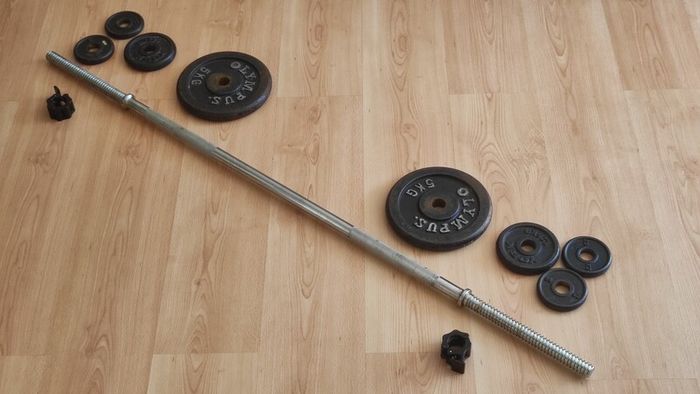 Weights barbell + weights + quick lock collars