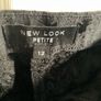 New Look Petite Black Jacquard Ankle-Zip Trousers Image 3