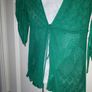 Green Cardigan Elegant lace pattern Size Small Image 6