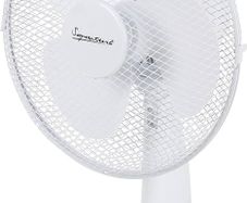 NEW SALE | Portable 12 Inch Oscillating Desk Fan with Adjustable Tilt, 3 Plastic Blades, 3 Speed Settings, White