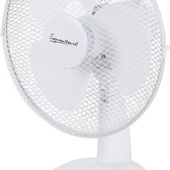 NEW SALE | Portable 12 Inch Oscillating Desk Fan with Adjustable Tilt, 3 Plastic Blades, 3 Speed Settings, White