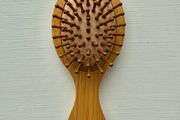 Mini bamboo hairbrush brush, perfect for travelling