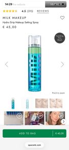 Milk hydro grip set & refresh spray