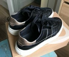Hogan Black Leather Trainers