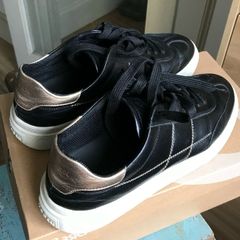 Hogan Black Leather Trainers