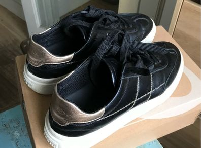 Hogan Black Leather Trainers