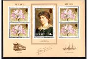 1986 Jersey: Jersey Lilies Commemorative Stamps Stamp Miniature Sheet Mint Never Hinged (MNH)
