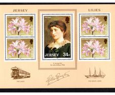 1986 Jersey: Jersey Lilies Commemorative Stamps Stamp Miniature Sheet Mint Never Hinged (MNH)