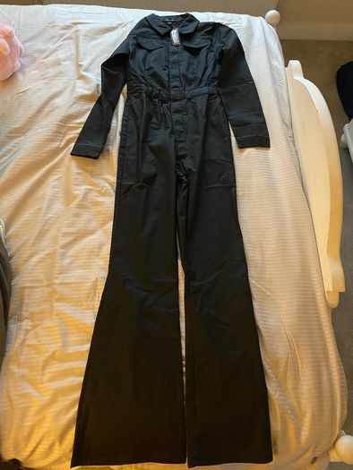 New boohoo leather look jumpsuit