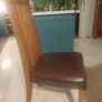 Dining table and 6 solid oak chairs Image 2