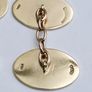 Vintage 9ct Yellow Gold Engine Turned Gents Cufflinks Image 5