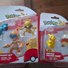2 Pokemon Figurine Sets Pikachu Fuecoco Beldum Monferno Abra