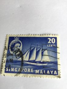 Queen Elizabeth stamp (Singapore/Malaya)