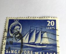 Queen Elizabeth stamp (Singapore/Malaya)