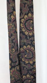 Christian Dior Tie Paris Paisley Silk Mens Vintage Designer Necktie Italy