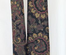 Christian Dior Tie Paris Paisley Silk Mens Vintage Designer Necktie Italy