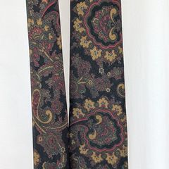 Christian Dior Tie Paris Paisley Silk Mens Vintage Designer Necktie Italy