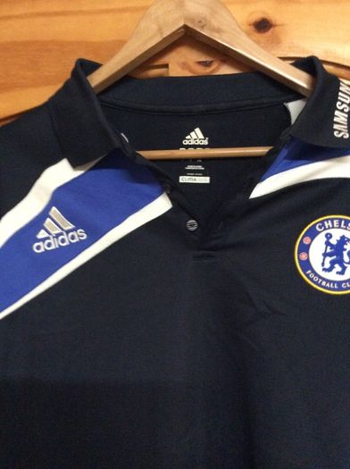 Chelsea Football Club. London.Official Adidas Mens Size Large Polo Shirt.