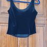 Ladies Black Velvet Top Size 12 Image 3