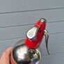 Vintage Sparklets Syphon Seltzer Bottle Soda Water Red Line Chrome England Image 2