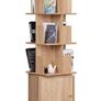BRAND NEW Bookshelf 3 level storage shelf with cabinet made of MDF light oak Image 6