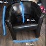 Black Tub Chair Image 2