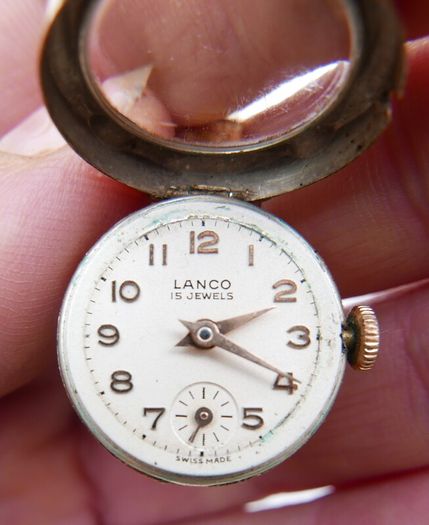 Vintage 1920s Solid 9Ct Gold 375 Lanco 15 Jewel Cased Ladies Manual Wristwatch (works well)