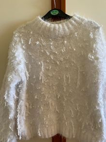 Warm white jumper, size 10/12