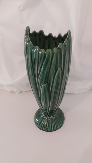Fabulous Vintage SylvaC Art Deco Tall Hyacinth Vase, Shape #2452 in the Lovely, Popular but Less Common Green Glaze, Excellent Condition