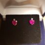 14 ct gold earrings 2.38 carat African Rubies Image 4