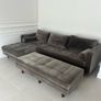 EZ living grey velvet sofa Image 2