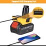 Dewalt 18V Tools Convert Dewalt 20V Lithium Battery for DC9096 DE9098 DE9096 with USB Image 4
