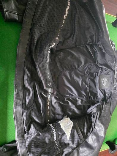 Harley 120th Anniversary Cycle Champ Leather Biker Jacket