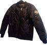 Women's black quilted short bomber jacket Image 2